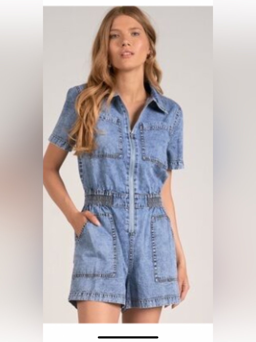 Gliks Elan light denim blue one piece